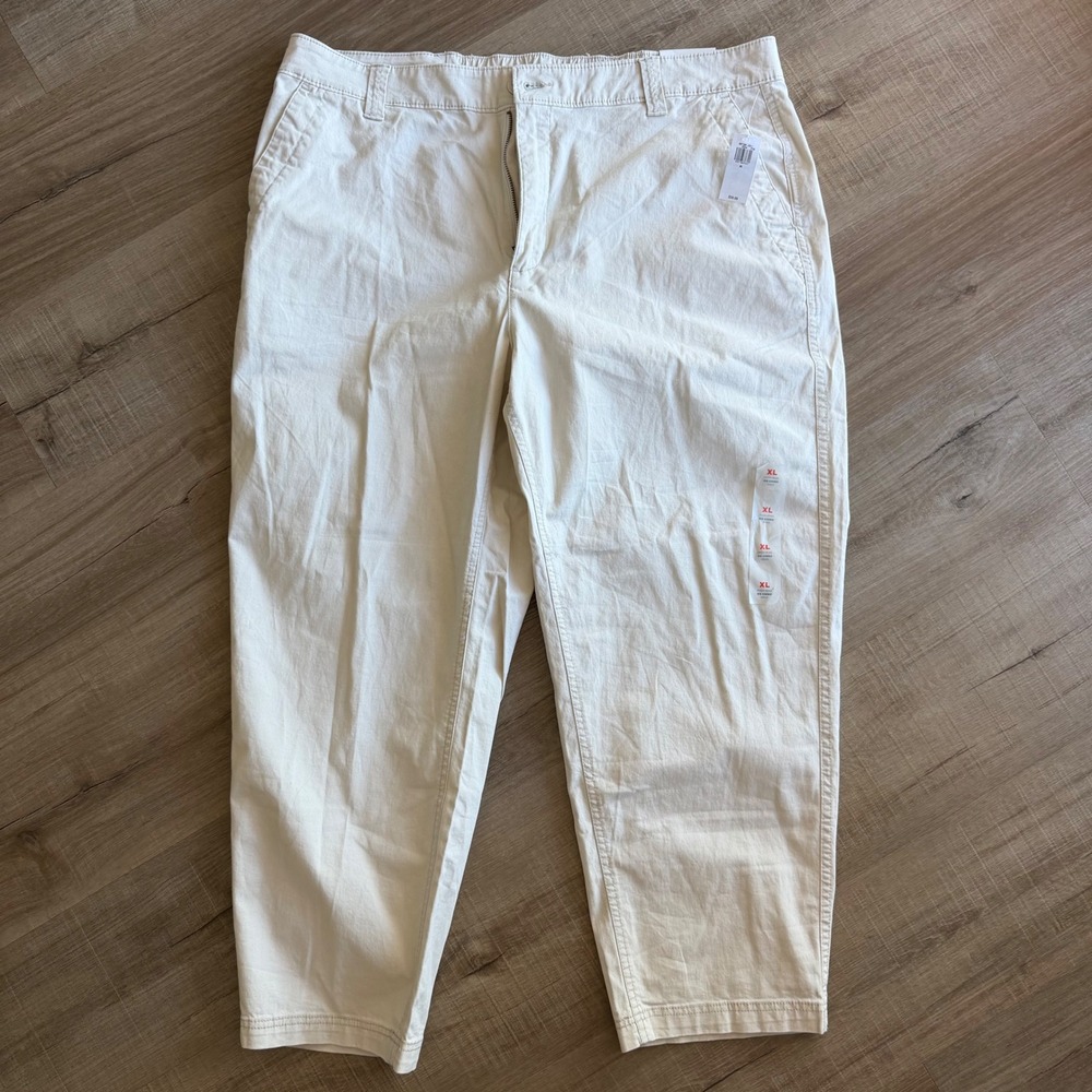 Old Navy OG Chino High-Rise Ankle Pants Womens XL Cream Off-White NWT 857281